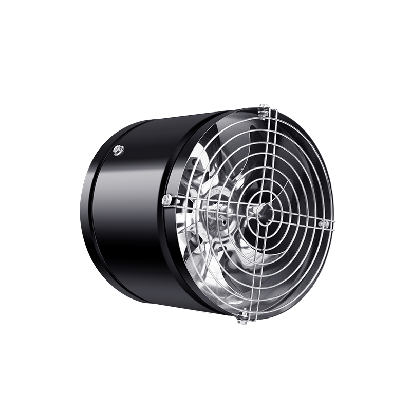 Nagy teljesítményű fekete hordócsatorna szellőztető ventilátor
